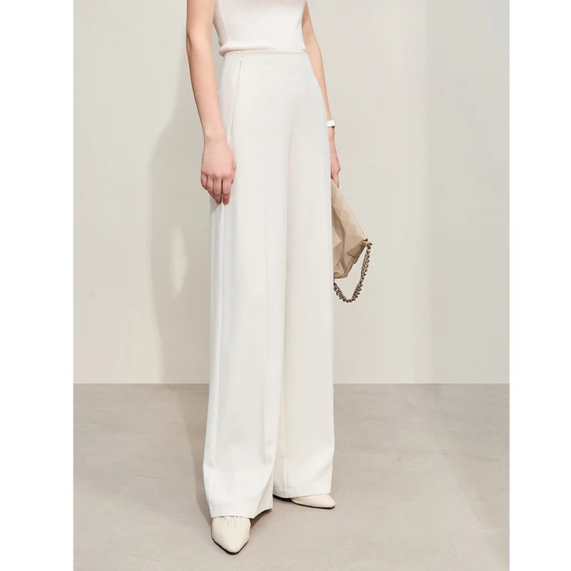 Women’s Wide-Legged Casual Pants – Summer Straight Full-Length Trousers