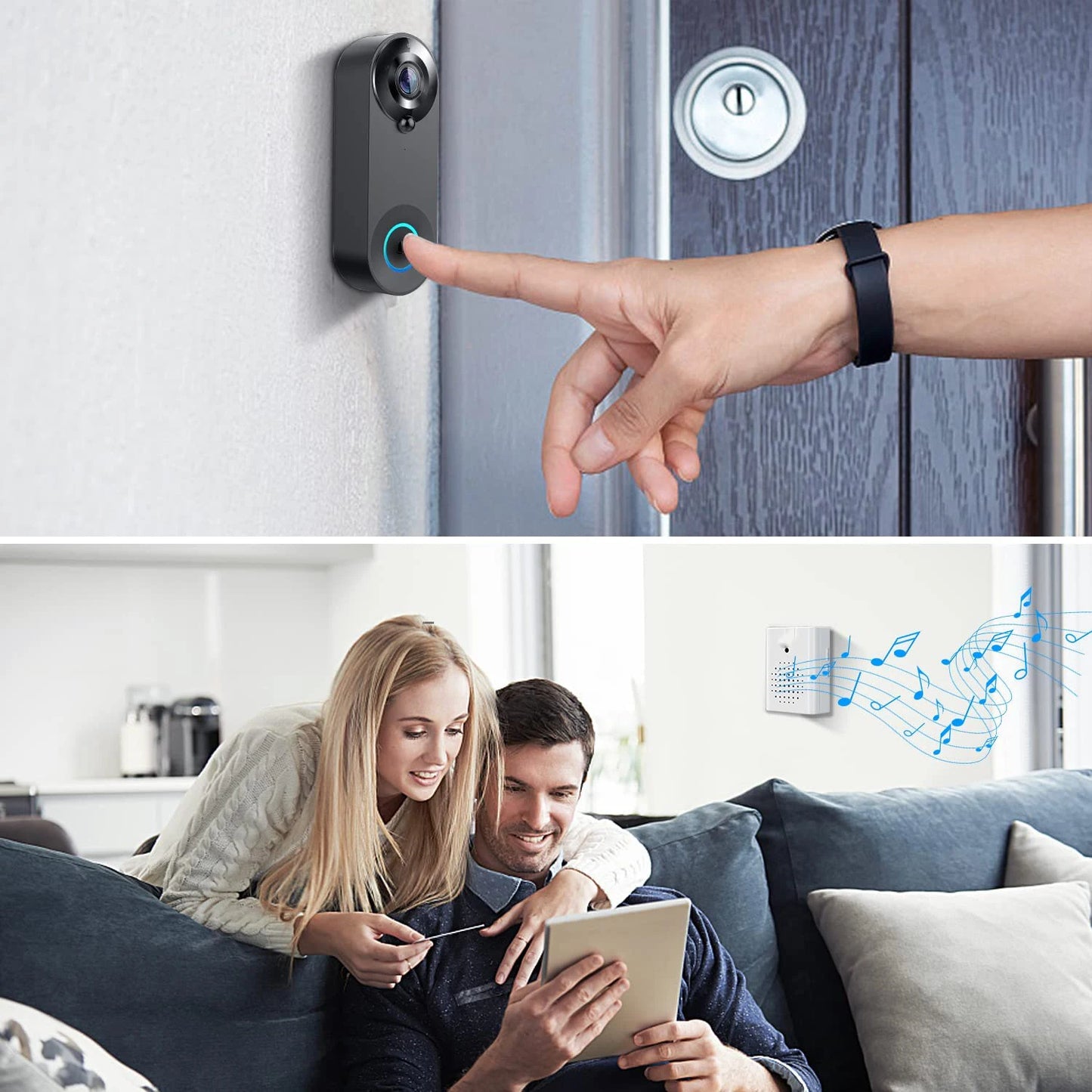 Cartmela 1080P WiFi Smart Video Doorbell | Wireless Home Security Camera