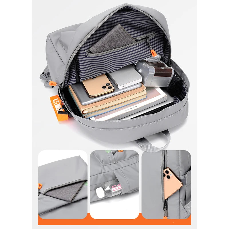 Lightweight Urban Men’s Backpack – Waterproof USB Laptop Bag