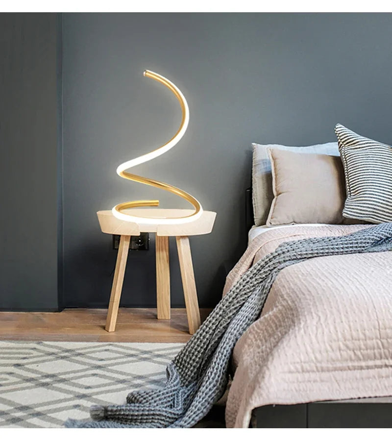 Modern Spiral LED Table Lamp