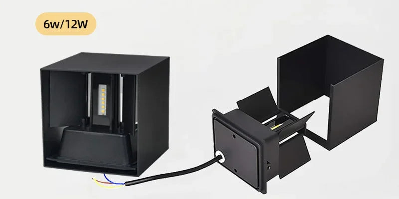 Waterproof Aluminum LED Wall Lamp – 12W/24W Indoor Outdoor Light