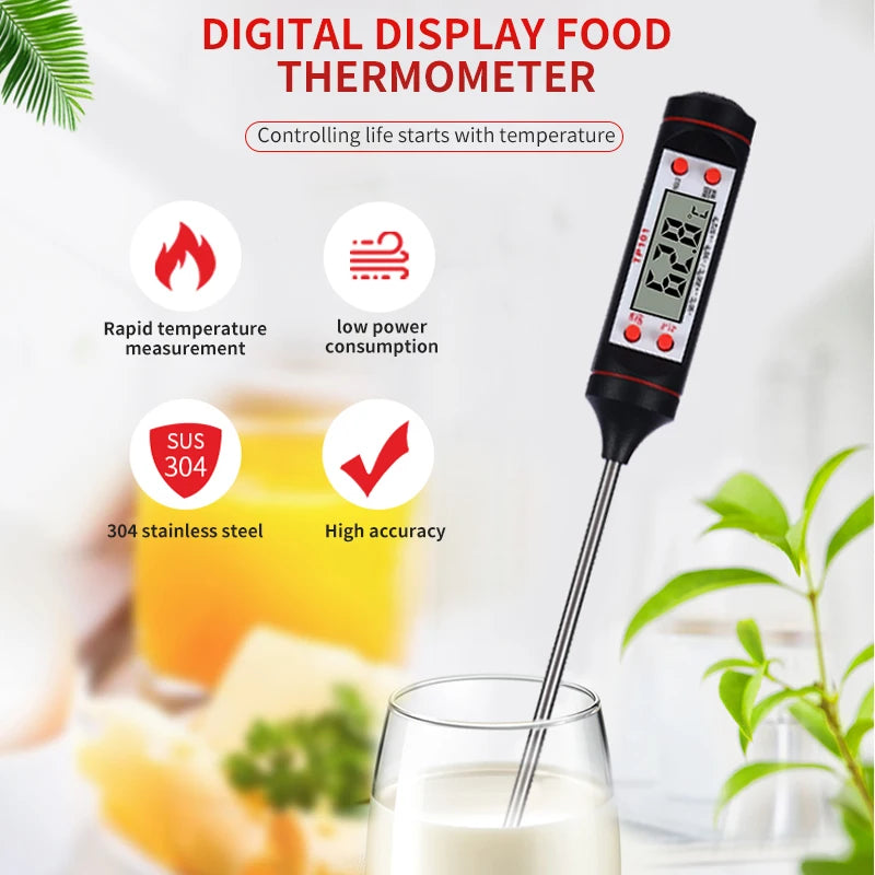 Digital Probe Kitchen Thermometer for Baking, Grill & Liquids