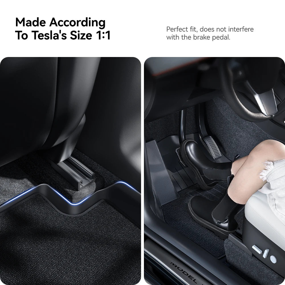 2025 Model Y Floor Mat Set – Waterproof TPE Trunk & Liner Mats