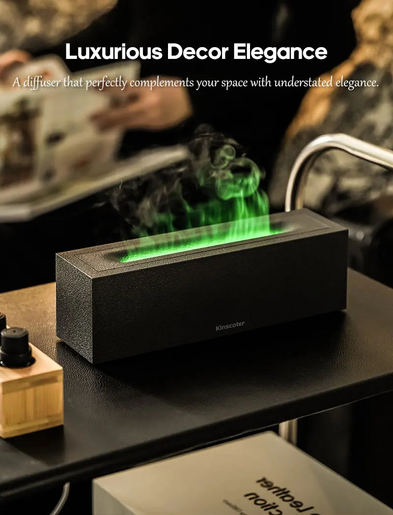 Flame LED Aroma Diffuser – Ultrasonic Cool Mist Humidifier