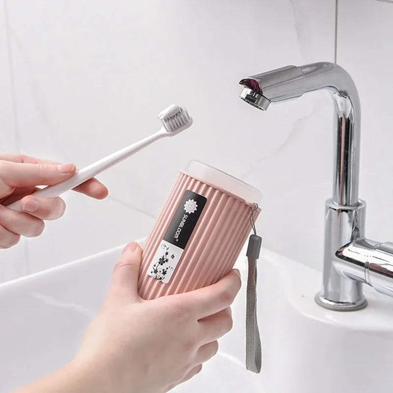 Travel Toothbrush & Toothpaste Holder – Portable Storage Case
