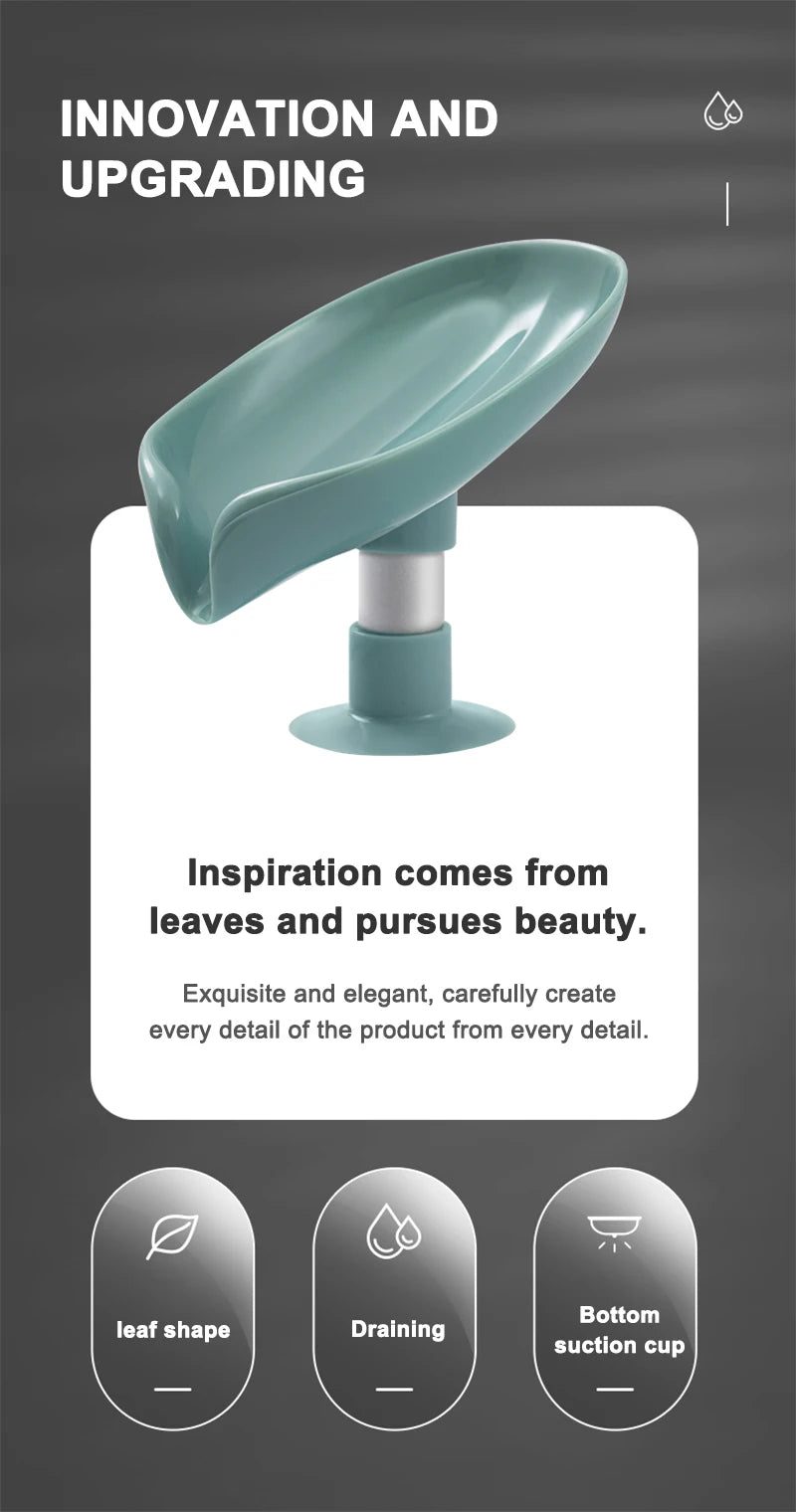 Leaf Shape Soap Holder with Suction Cup