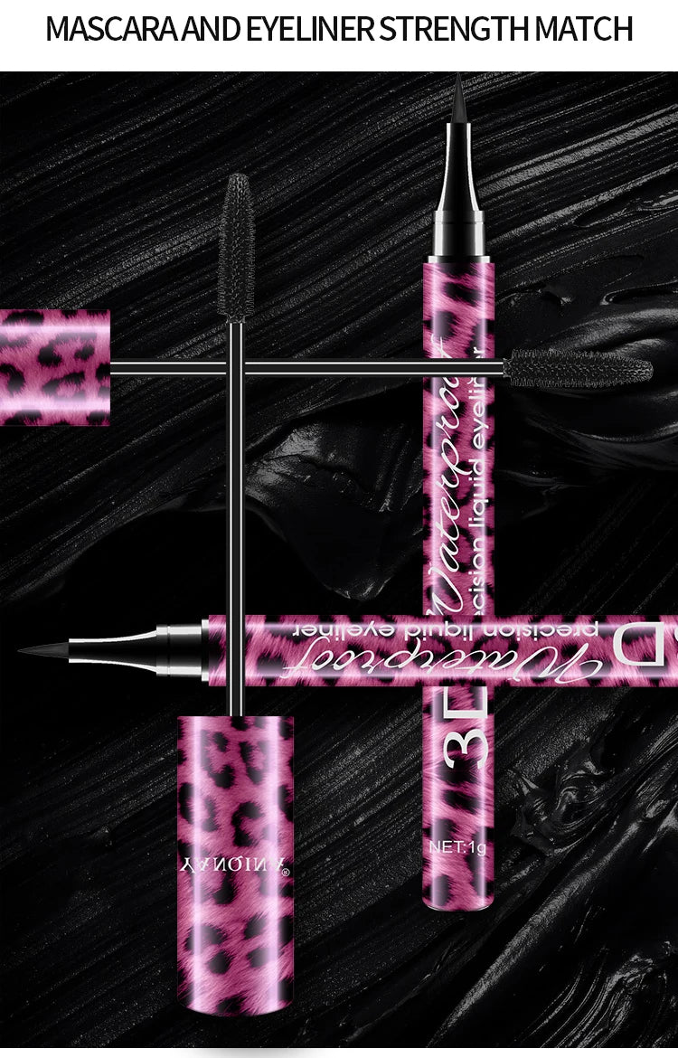Liquid Eyeliner & Waterproof Mascara Set for Bold Eye Makeup