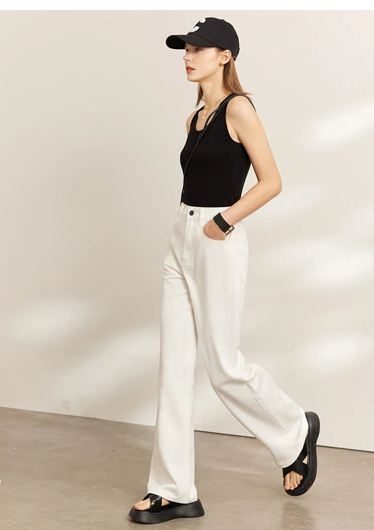 Women’s Vintage Loose Wide Leg Denim Jeans – Casual Spring Pants