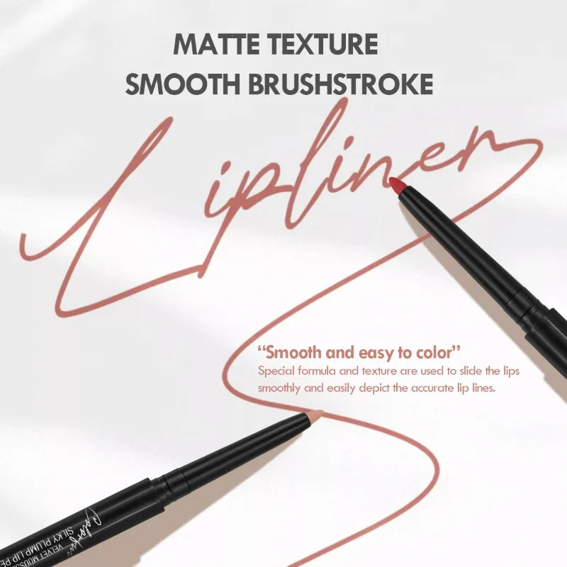 Waterproof Matte Lipliner – 12 Colors, Long-Lasting & Non-Stick