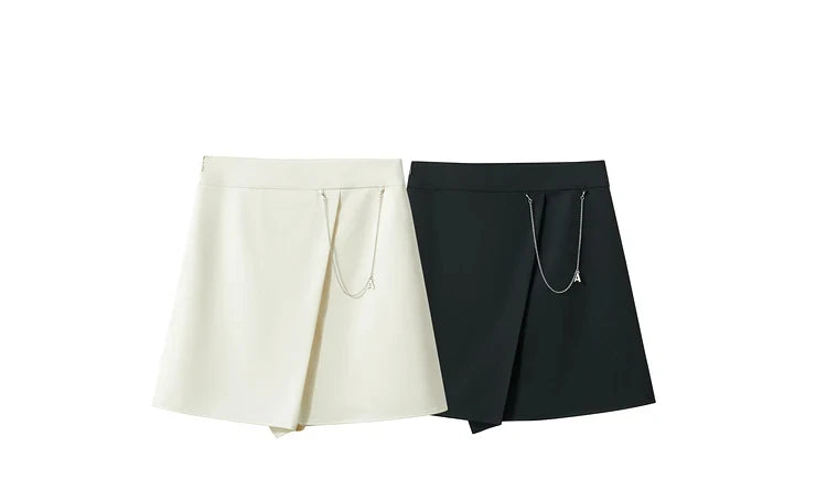 Women’s High Waist A-Line Shorts Skirt – Casual Autumn Fashion