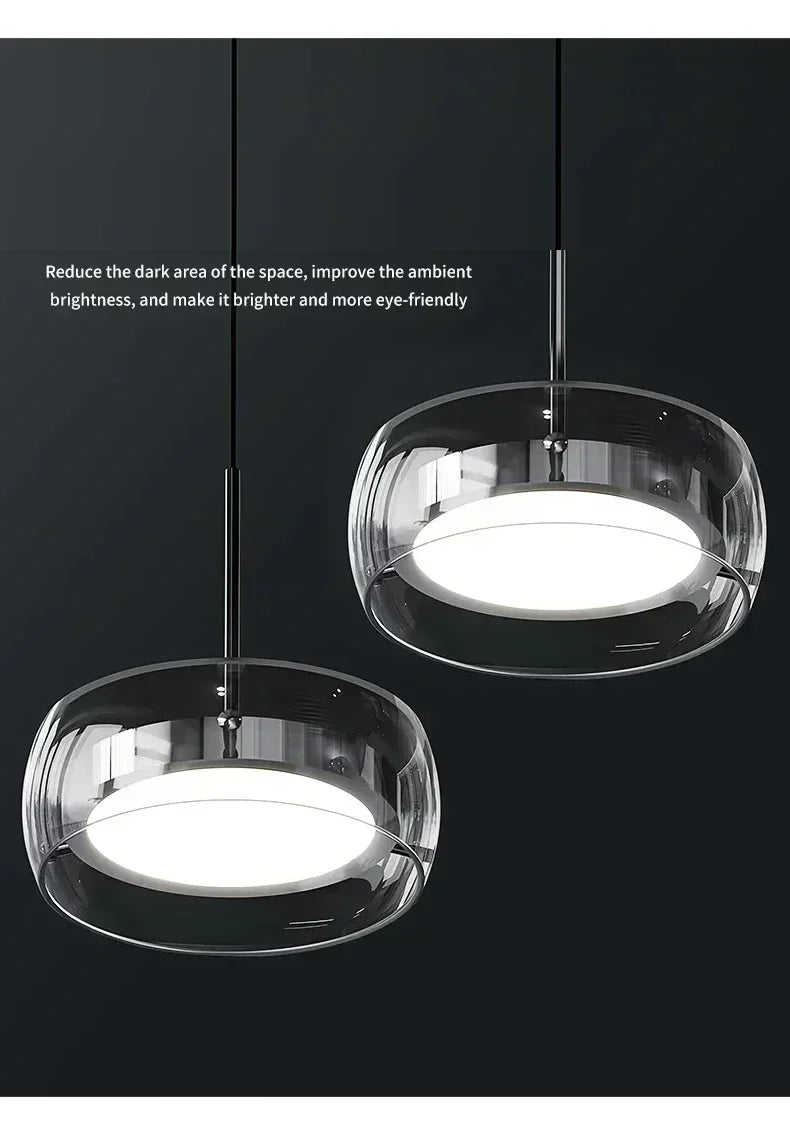 Cartmela Modern LED Glass Pendant Light