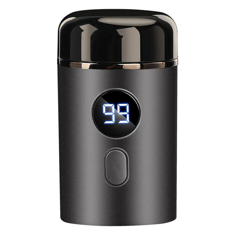 Mini Type-C Electric Razor – Portable Steel Gun Shaver with Digital Display