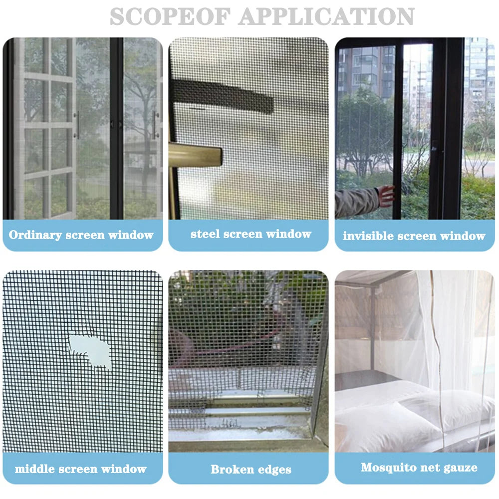 Waterproof Screen Repair Tape – Self-Adhesive Insect Mesh Patch