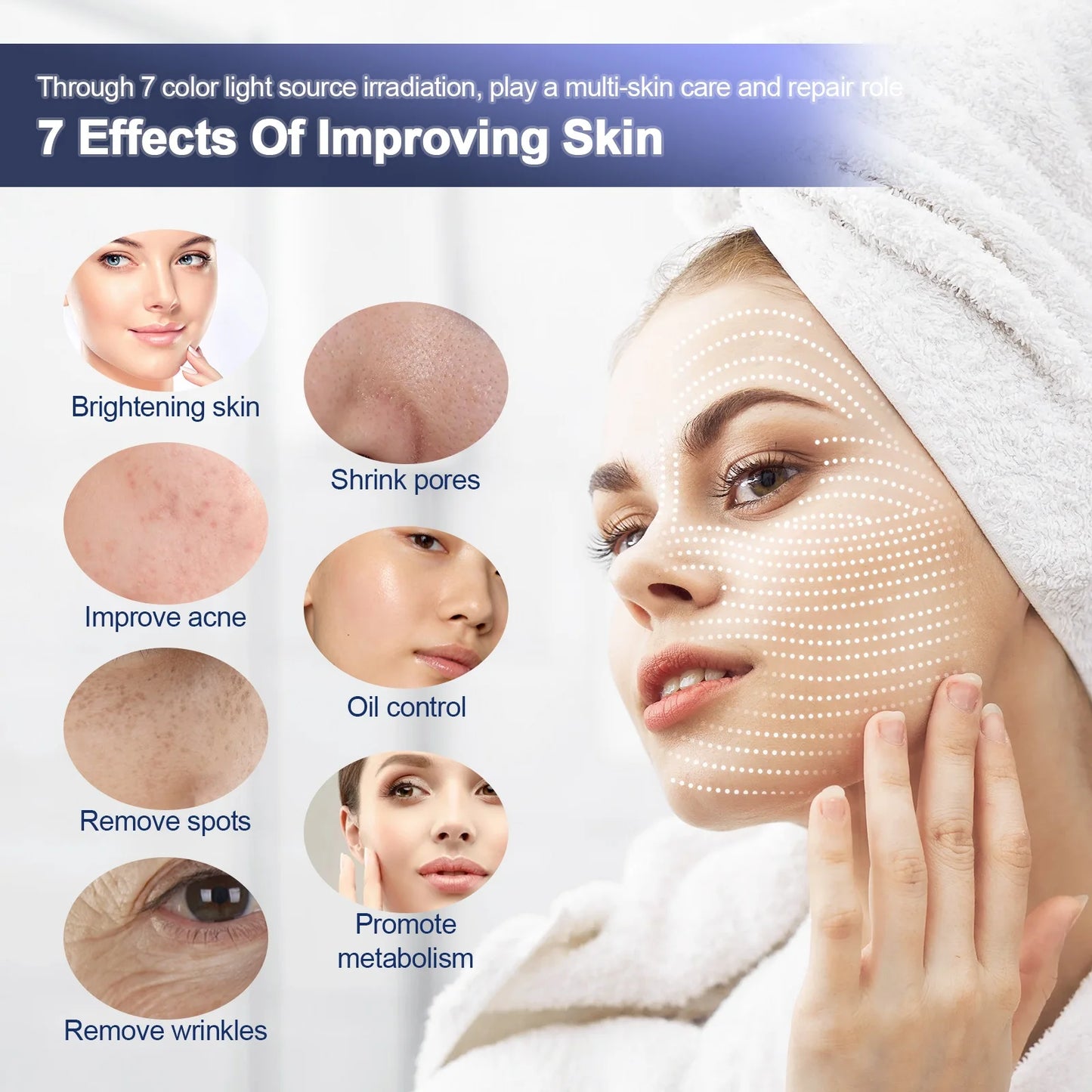 7-Color LED Photon Therapy Device – Skin Rejuvenation & Facial Care