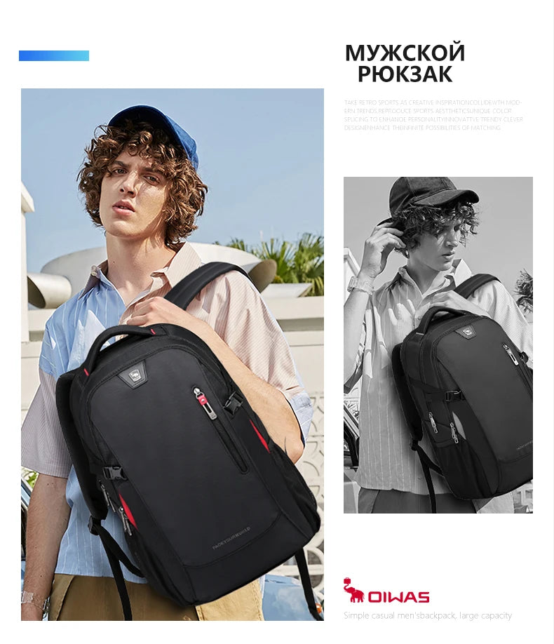 14 Inch Waterproof Nylon Laptop Backpack – Casual Travel School Bag
