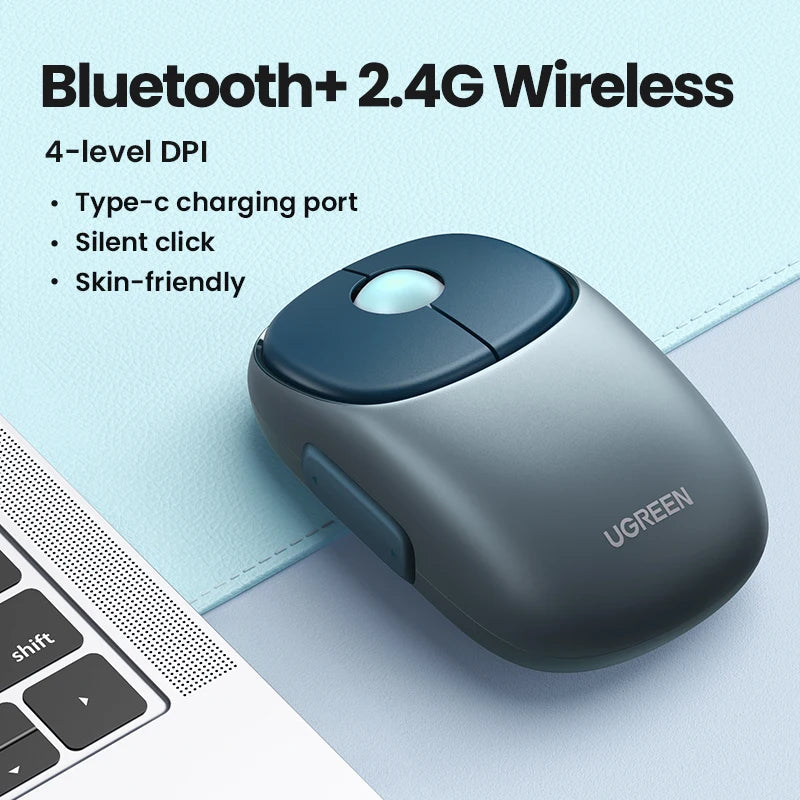 Wireless Bluetooth 5.0 Mouse – 4000 DPI Rechargeable for Laptop