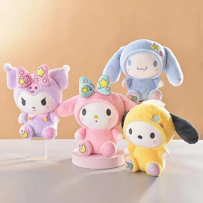 Sanrio 25cm Plush Toy – Kuromi & Cinnamoroll Soft Stuffed Doll Pillow for Kids