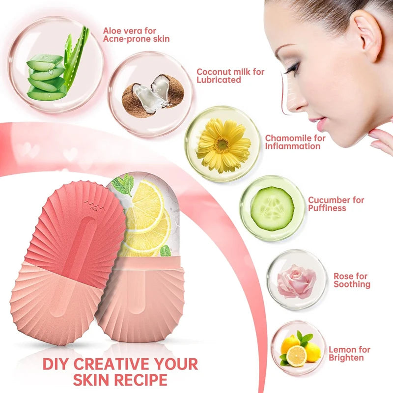 Silicone Ice Face Roller – Puffiness & Pore-Reducing Facial Tool