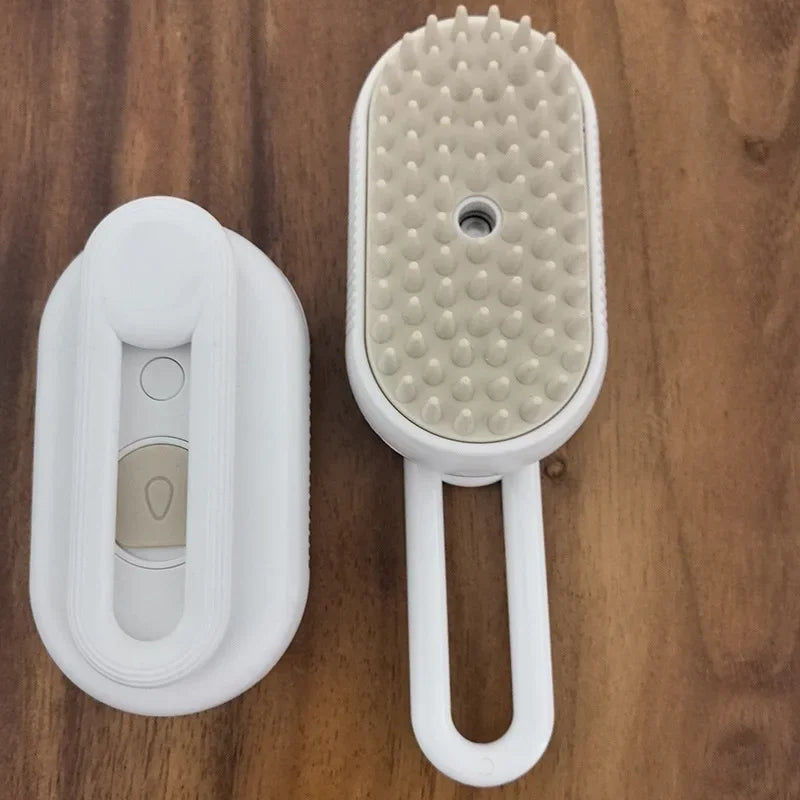 3-in-1 Pet Steam Brush – Grooming, Massage & Hair Removal Tool