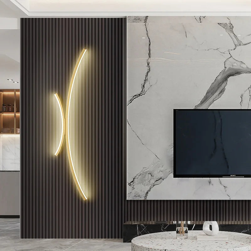 Cartmela Nordic Black & Gold LED Wall Lamp