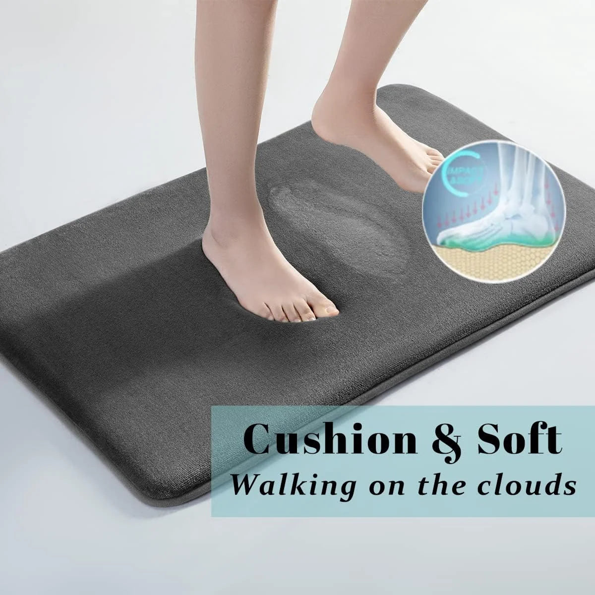 Super Absorbent Anti-Slip Bath Mat | Coral Velvet Bathroom Rug
