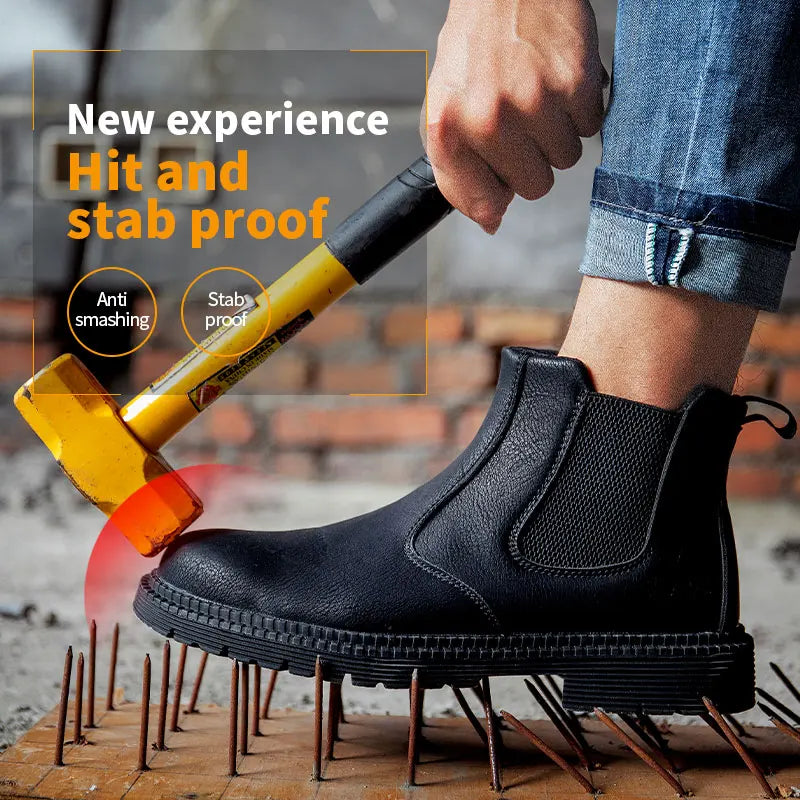 Cartmela 2023 Men’s Leather Safety Boots