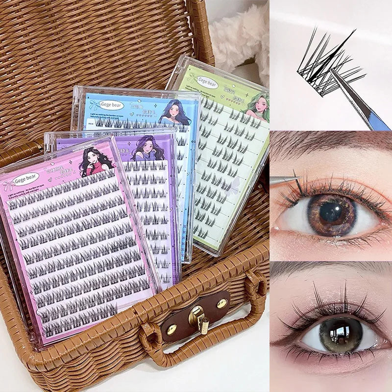 Cartmela No-Glue False Eyelashes - Easy, Natural Look with Sunflower Design