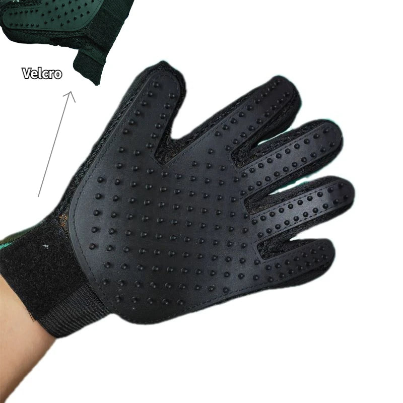 Pet Grooming Glove – Deshedding Brush & Bath Massage Tool for Cats & Dogs