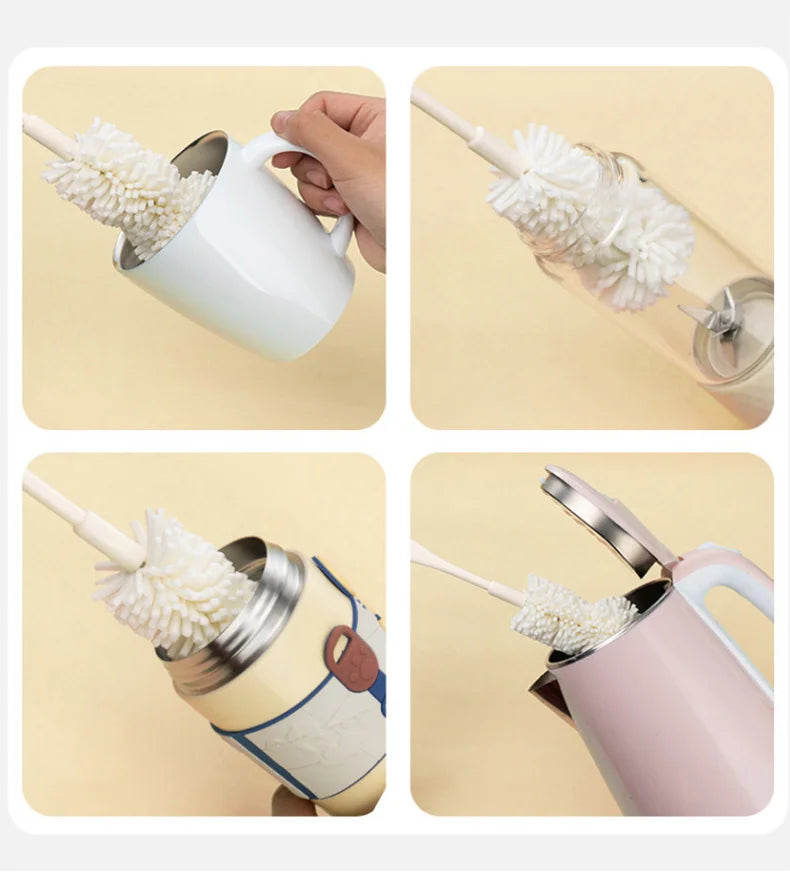 Long Handle Sponge Cup Brush – Bottle & Glass Cleaner Tool