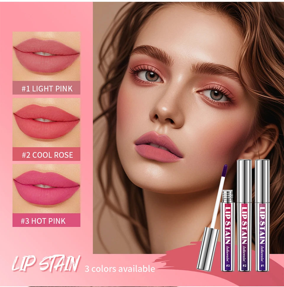 Waterproof Pink Lip Stain - Transfer-Proof & Long-Lasting