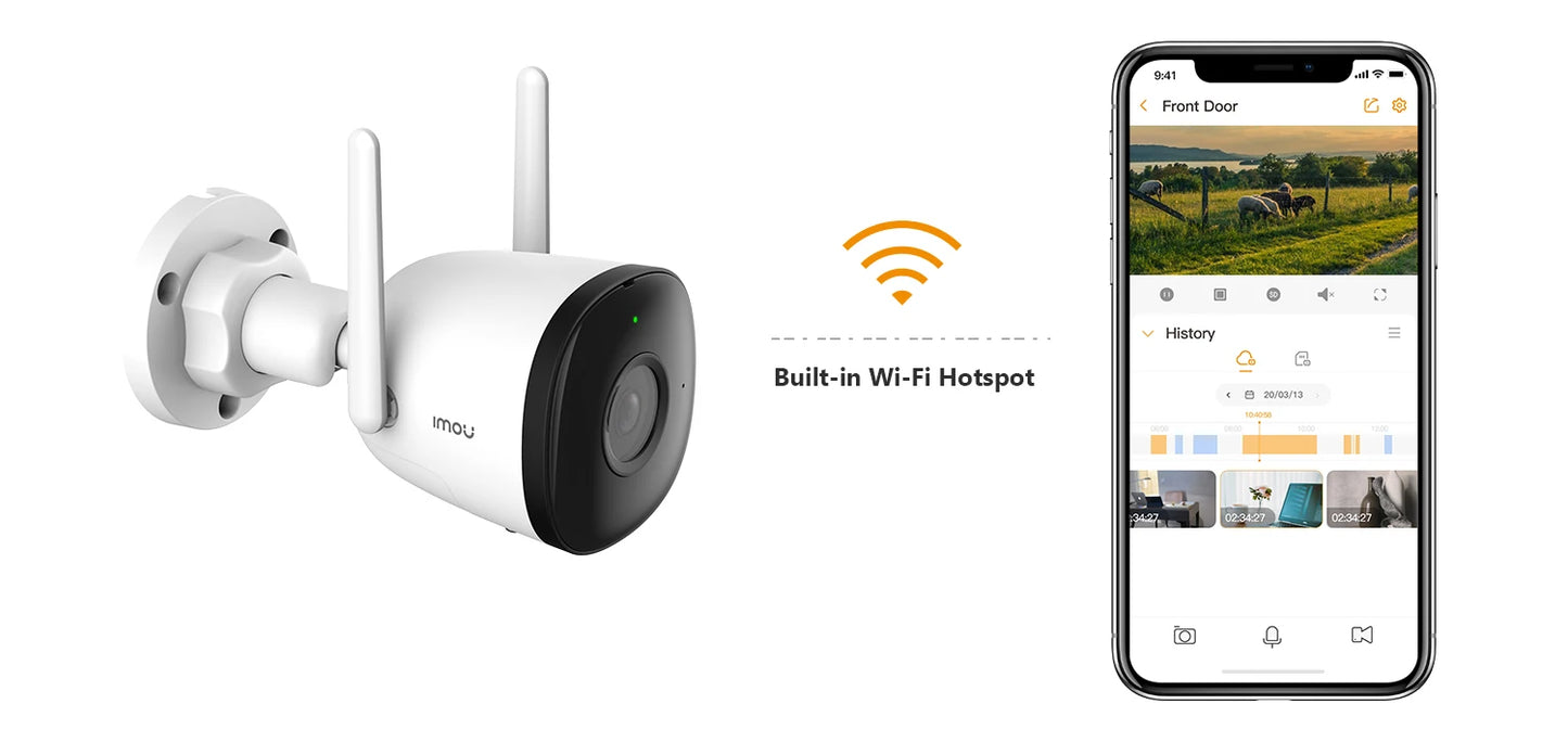 4MP Outdoor WiFi Bullet Camera – Weatherproof & AI Detection