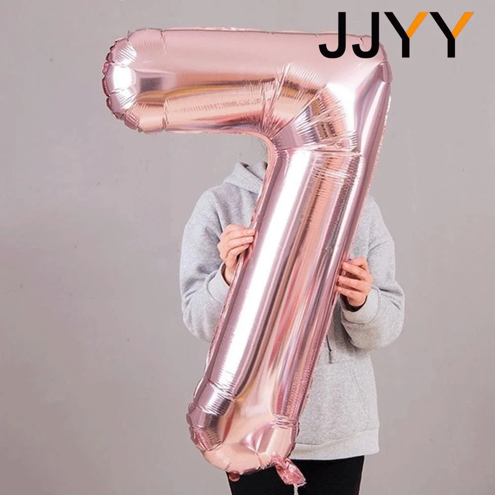 32" Foil Number Balloons 0–9 – Birthday & Party Decorations