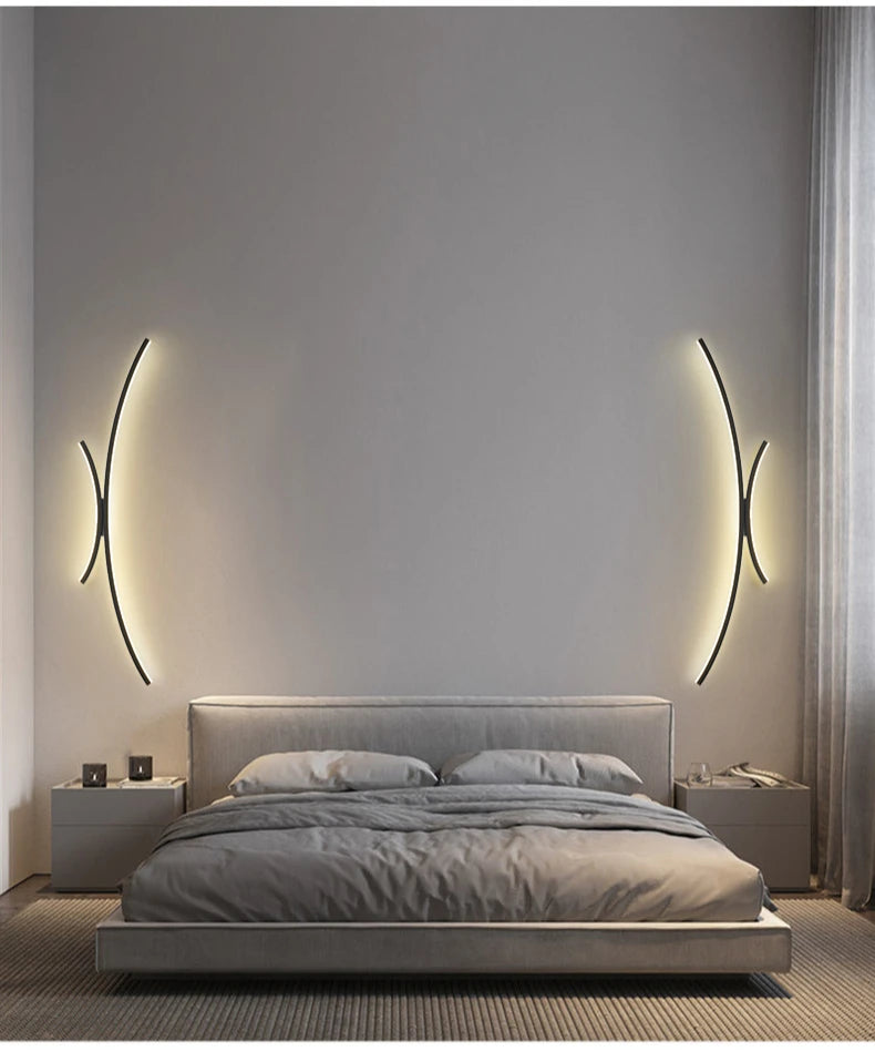 Cartmela Nordic Black & Gold LED Wall Lamp