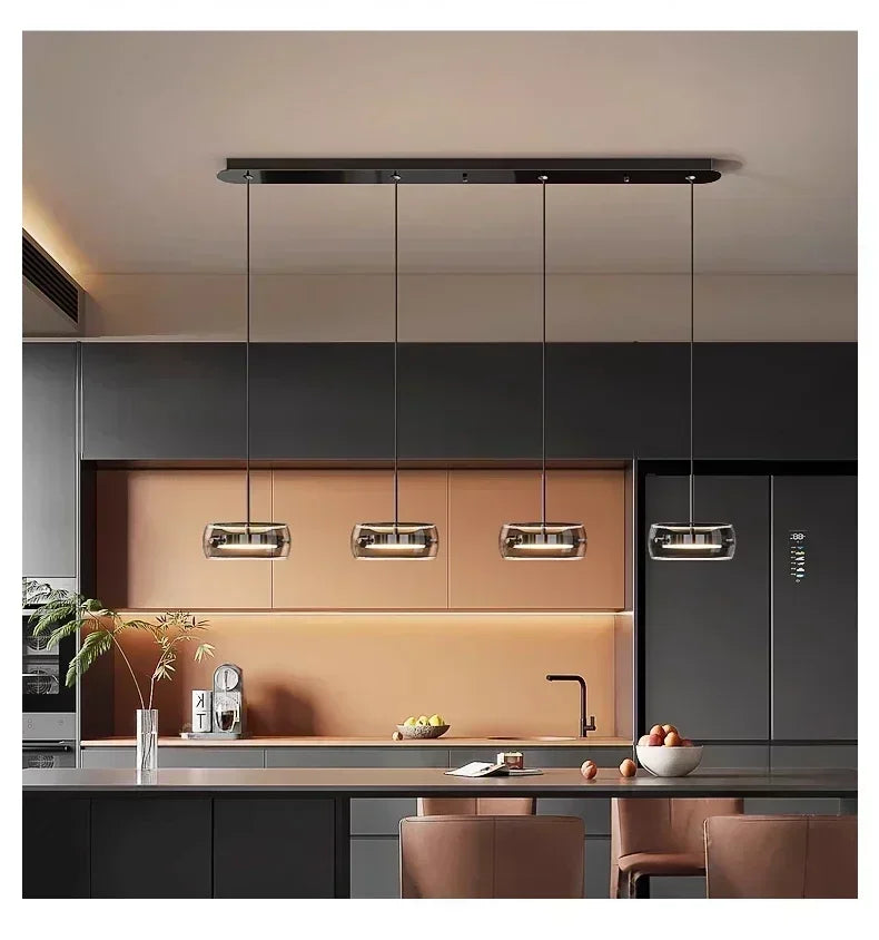 Cartmela Modern LED Glass Pendant Light