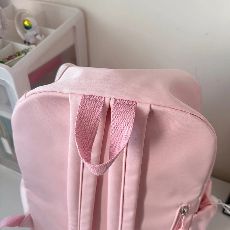 Women’s Waterproof Nylon Backpack – Simple School & Travel Bag