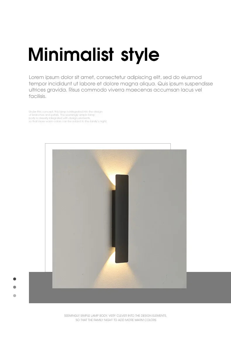 Modern LED Outdoor Wall Lamp – Waterproof IP65 Up Down Light