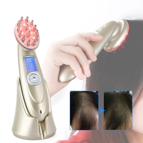 EMS Electric Scalp Massager – LED Hair Growth & Anti-Hair Loss Comb