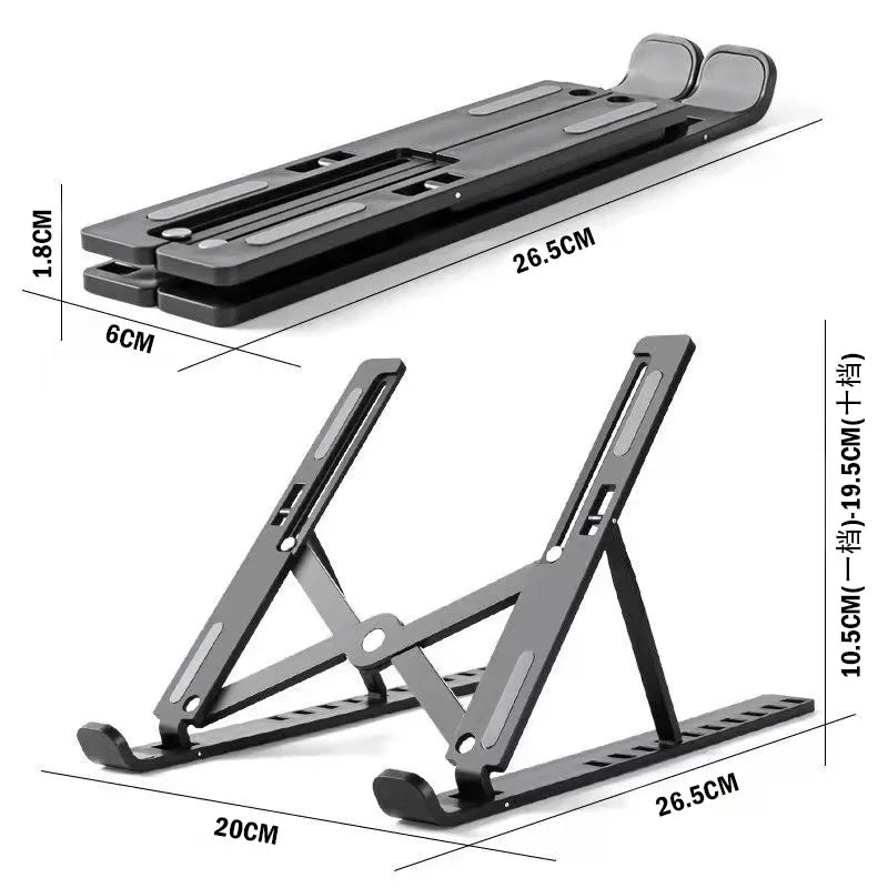 Portable Foldable Laptop Stand – 7/10 Gear Adjustable Tablet Holder