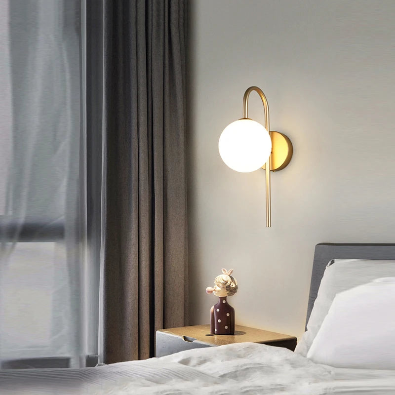 Interior LED Wall Lamp with G9 Bulb – Black & Gold Wall Sconce