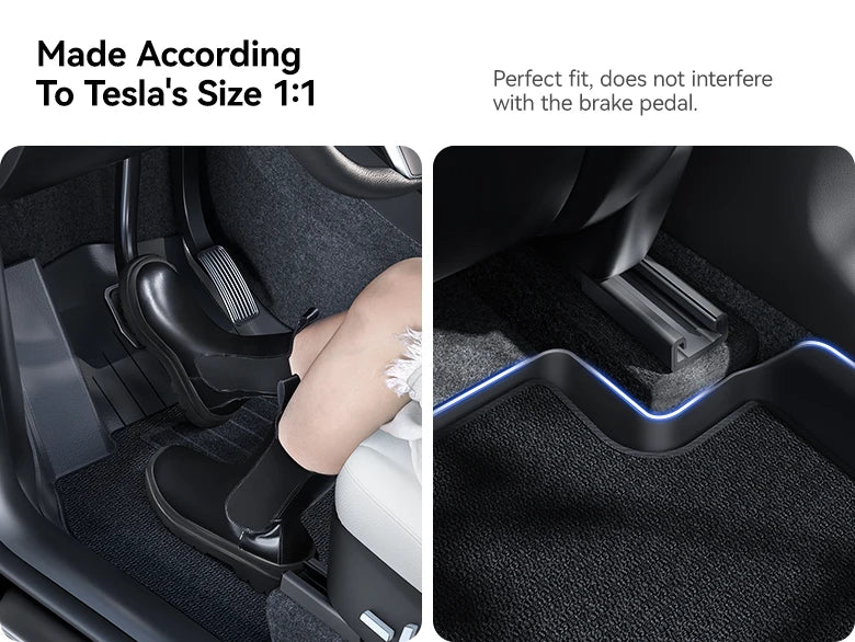 2025 Model Y Floor Mat Set – Waterproof TPE Trunk & Liner Mats