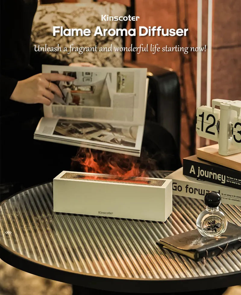 Flame LED Aroma Diffuser – Ultrasonic Cool Mist Humidifier