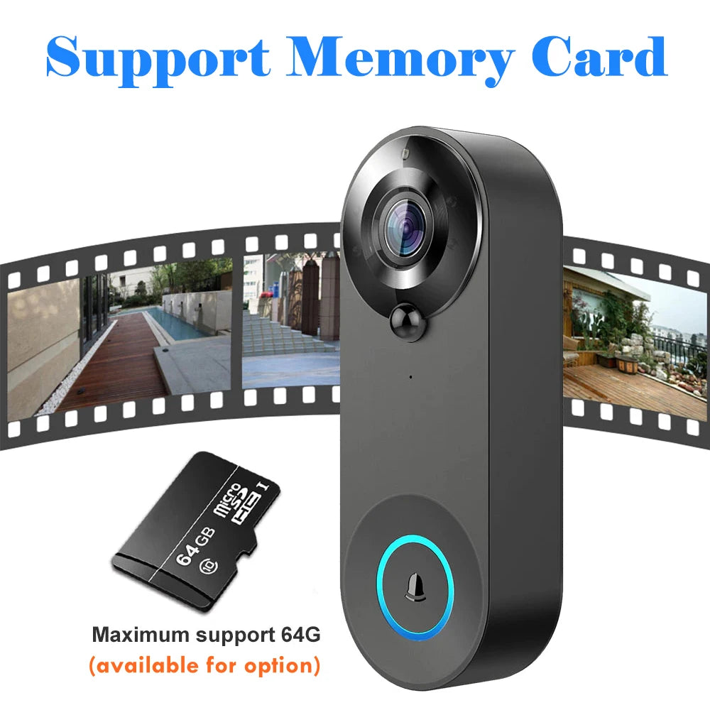Cartmela 1080P WiFi Smart Video Doorbell | Wireless Home Security Camera
