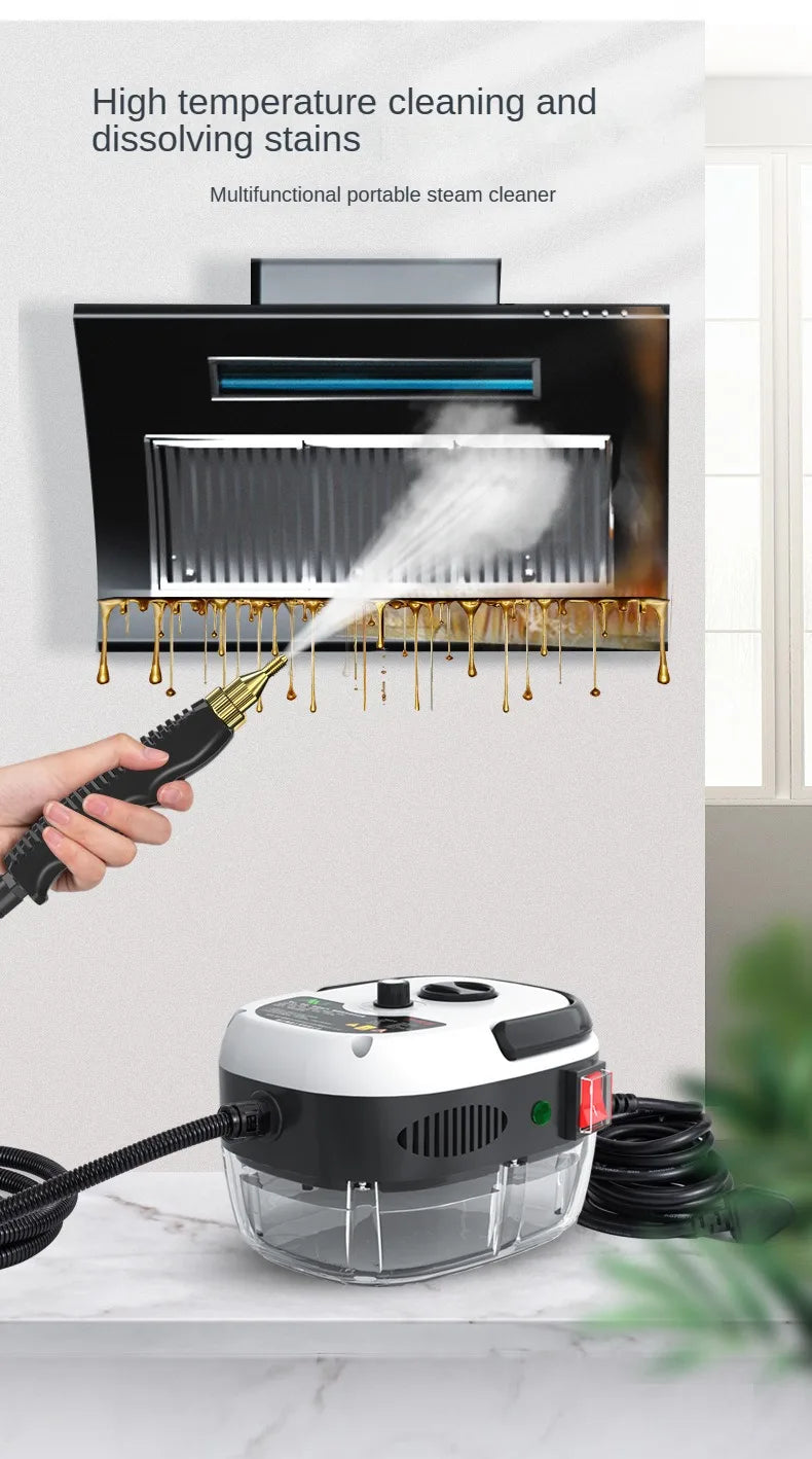 High Temp Steam Cleaner–Home & Car Steaming Device with 110V/220V Plug