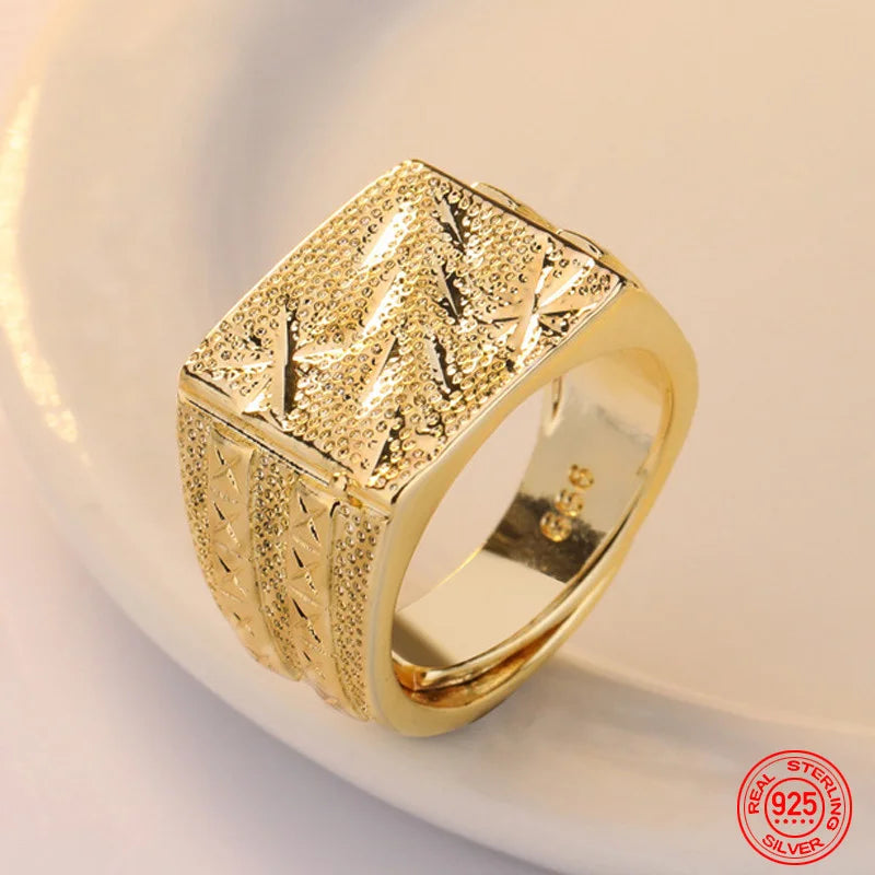 Adjustable 24K Gold Ring – Unisex Engagement & Wedding Jewelry
