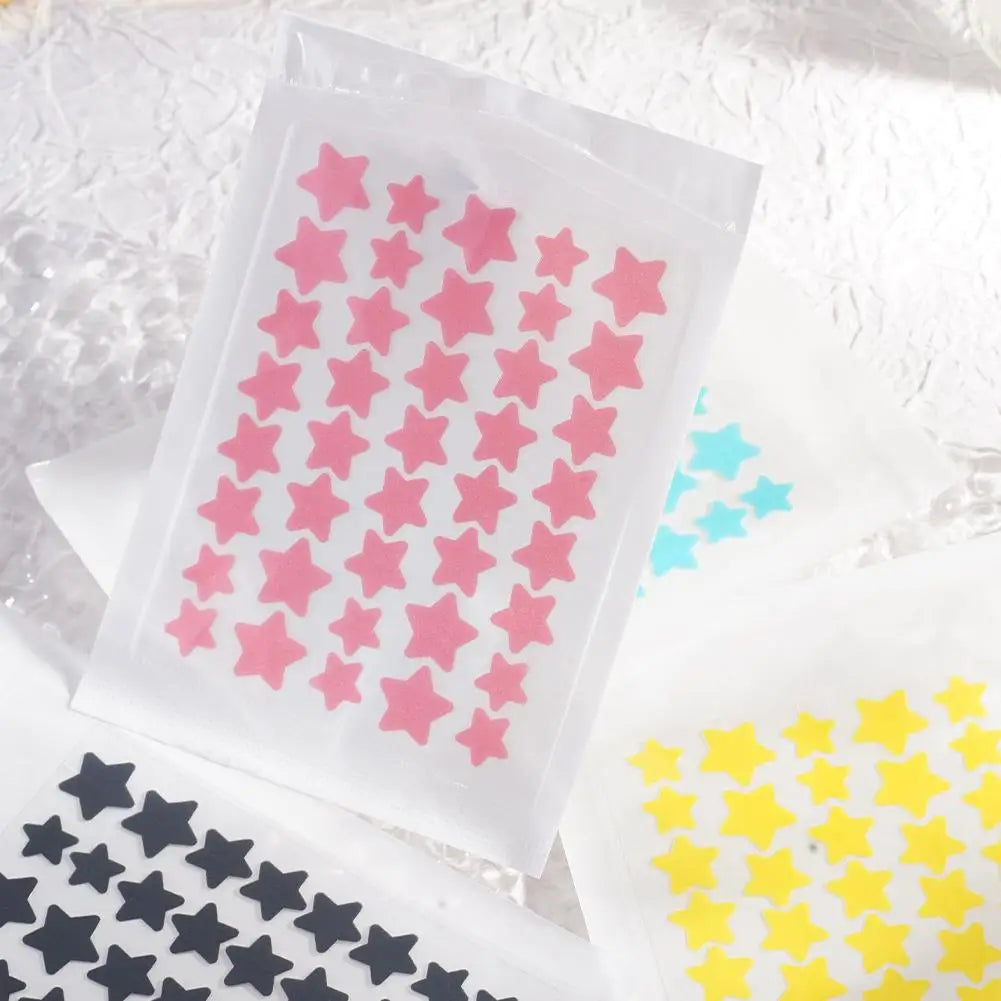 40pcs Star-Shaped Pimple Patches – Cute, Colorful & Invisible Care