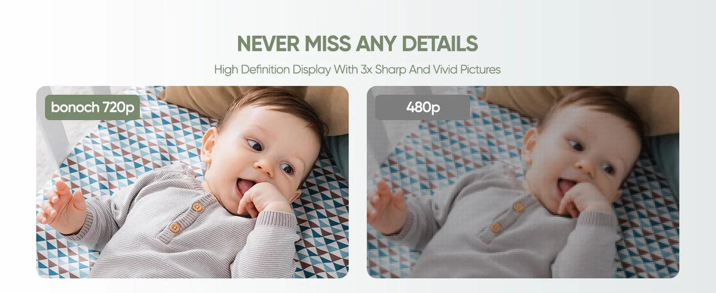 7" 1080P HD Split Screen Baby Monitor – Dual Cameras & Remote Control