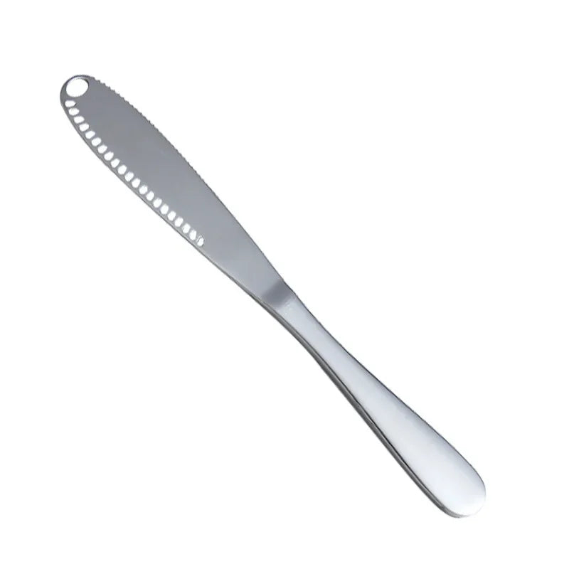 Stainless Steel Butter Knife with Holes – Spreader & Cheese Cutter