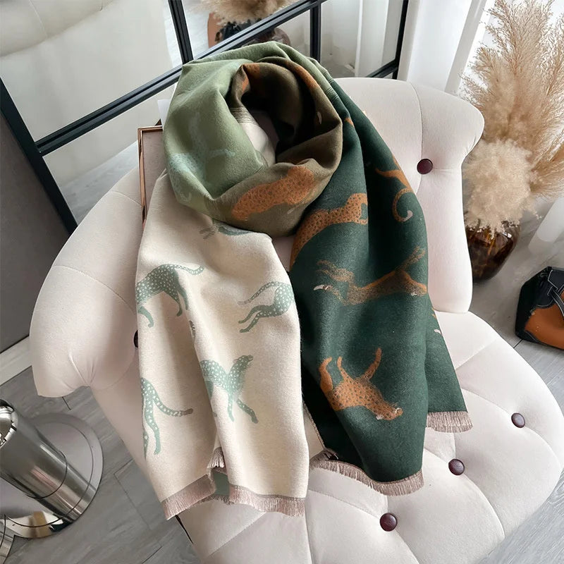 2024 Luxury Cashmere Travel Poncho – Warm Blanket Shawl Wrap