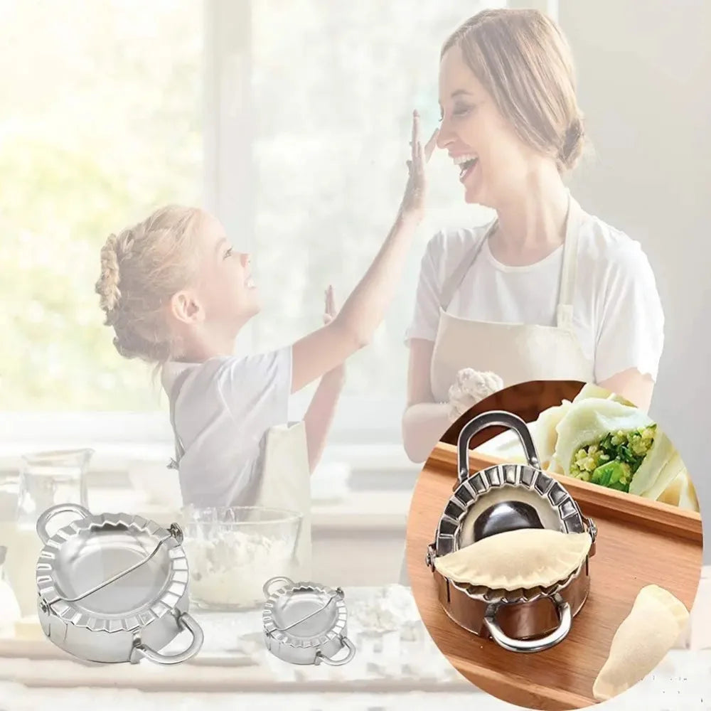 Stainless Steel Dumpling Maker Press for Ravioli, Pie, and Pastry