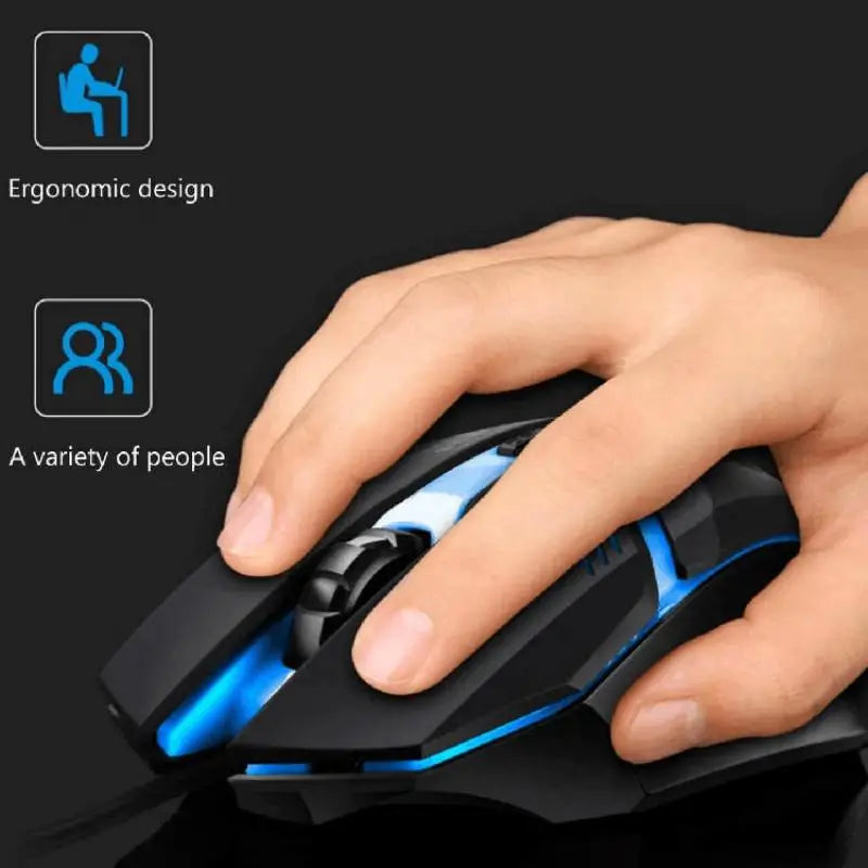 2023 Ergonomic Gaming Mouse – USB Backlit Computer & Laptop Mouse